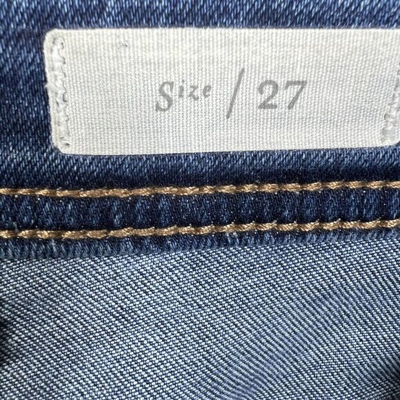 Pilcro & The Letterpress Womens 27 US 4 Flare Crop Jeans Side Zip Patch Pockets - Picture 12 of 16